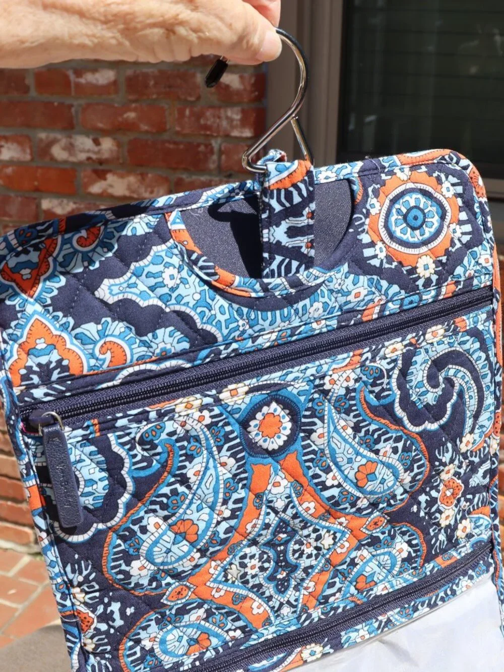 Vera Bradley Hanging Organizer Marrakech Blue and Orange Retired Pattern